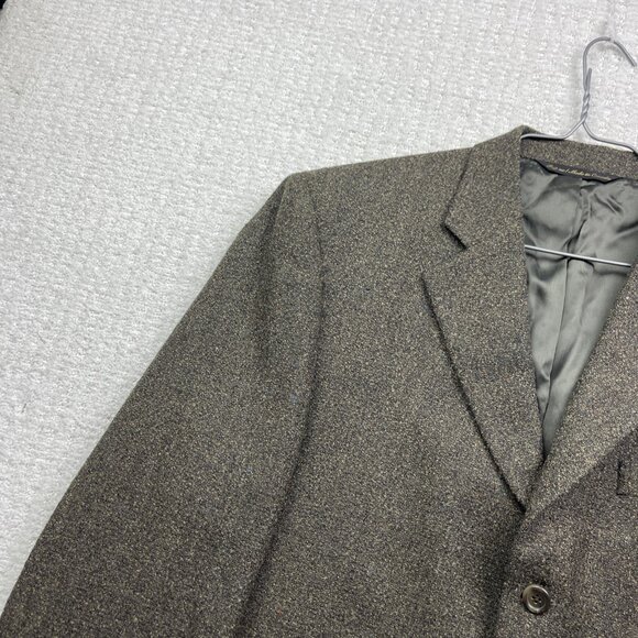 Jack Victor Lanzawood Sport Coat Blazer 42R Men’s Wool Tweed Dark Green Jacket - Picture 3 of 16